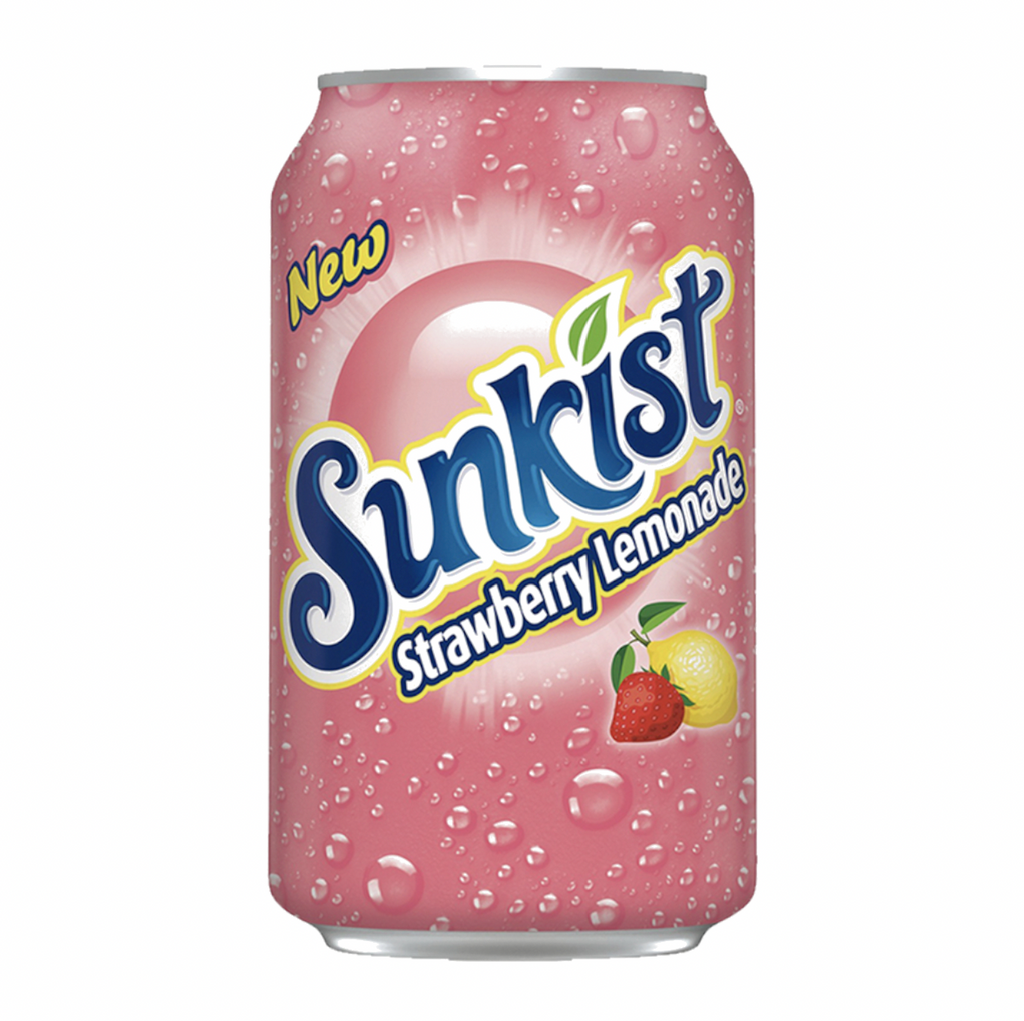 Sunkist Strawberry Lemonade Soda 355ml - Sugar Box