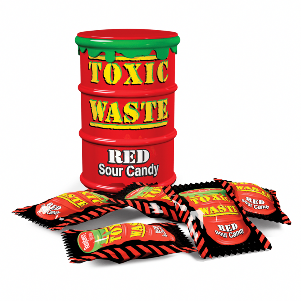 Toxic Waste Red Drum Extreme Sour Candy 42g - Sugar Box