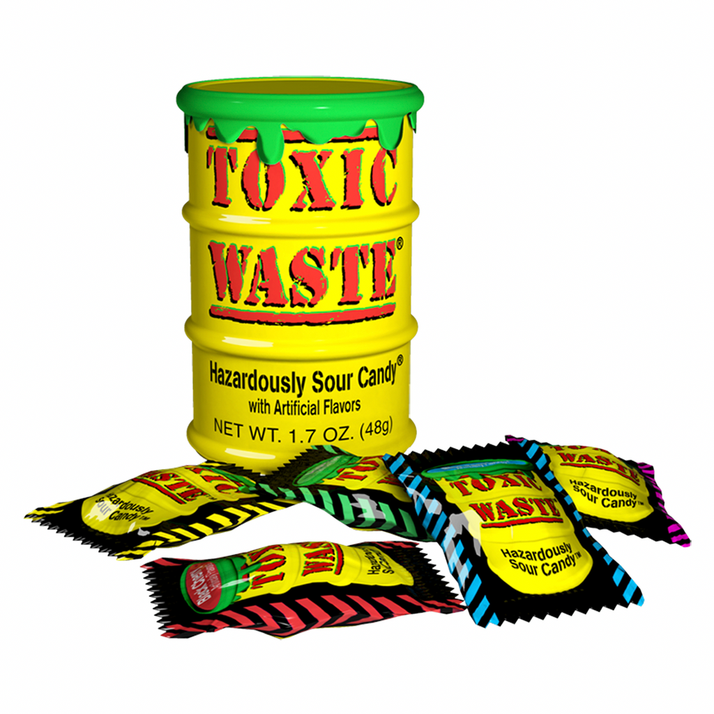 Toxic Waste Yellow Drum Extreme Sour Candy 42g - Sugar Box