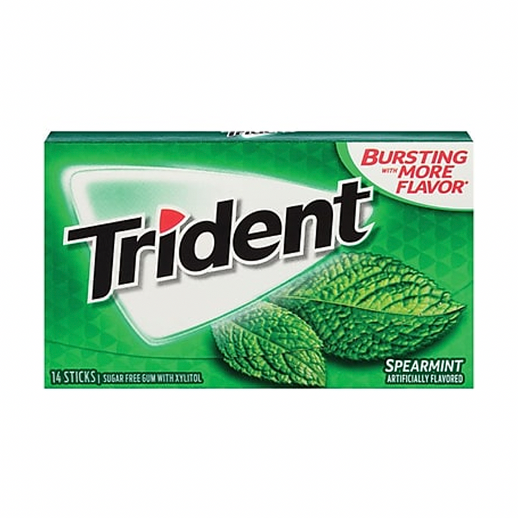 Trident Spearmint Gum - Sugar Box