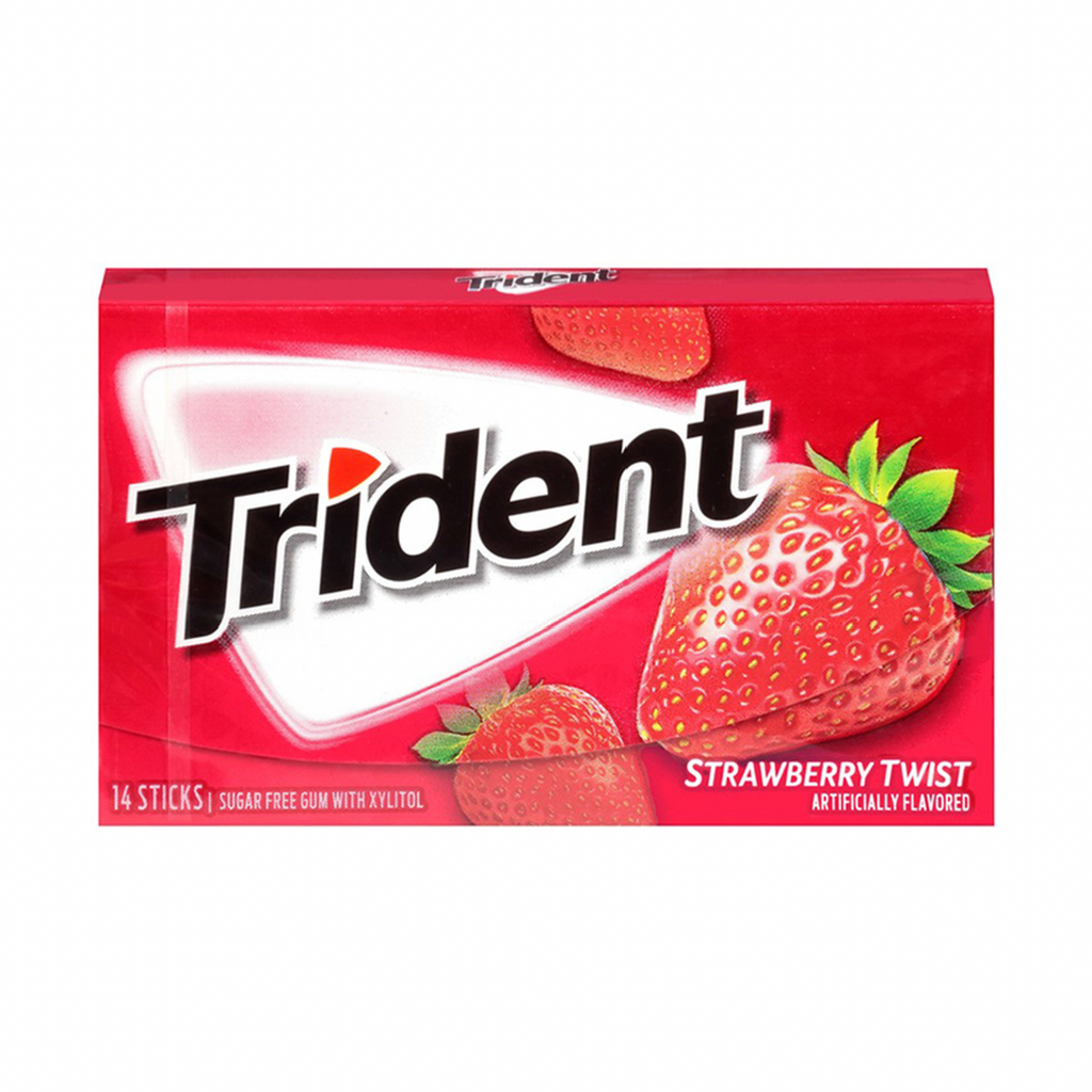 Trident Strawberry Twist Gum - Sugar Box
