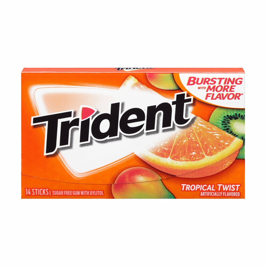 Trident Tropical Twist Gum - Sugar Box