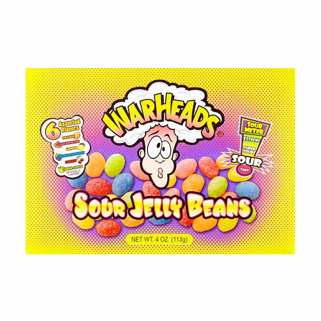 Warheads Sour Jelly Beans Theatre Box 113g - Sugar Box