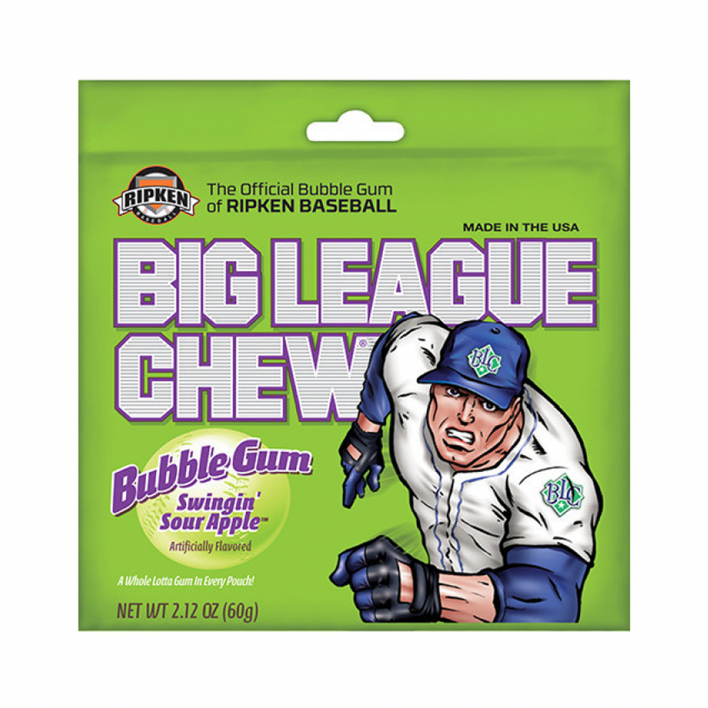 Big League Bubble Gum Sour Apple 60g - Sugar Box
