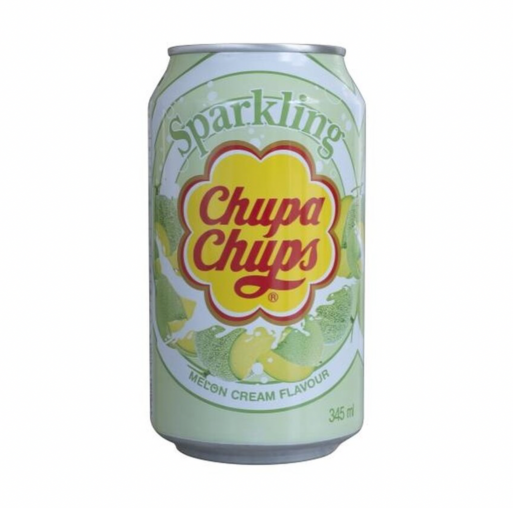 Chupa Chups Sparkling Melon Cream Soda 345ml - Sugar Box