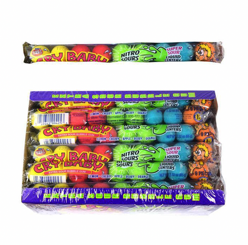 Cry Baby Nitro Sours Gumballs 9 pack 47g - Sugar Box