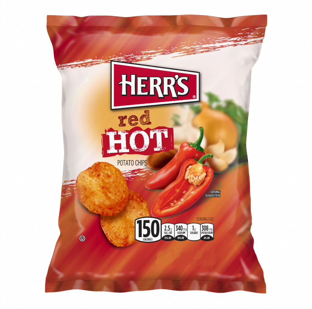 Herr's Hot Potato Chips 29g - Sugar Box