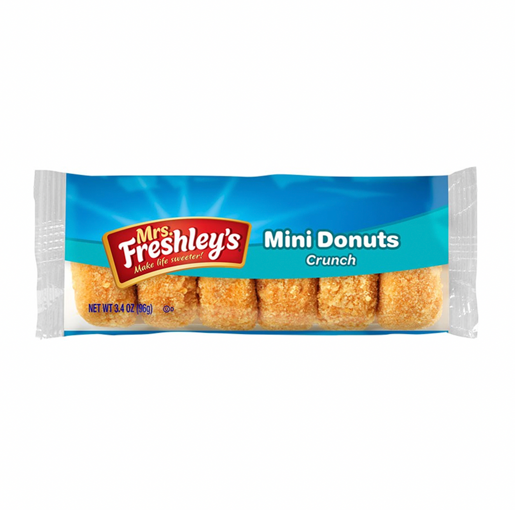 Mrs. Freshley's Crunch Mini Donuts 96g - Sugar Box