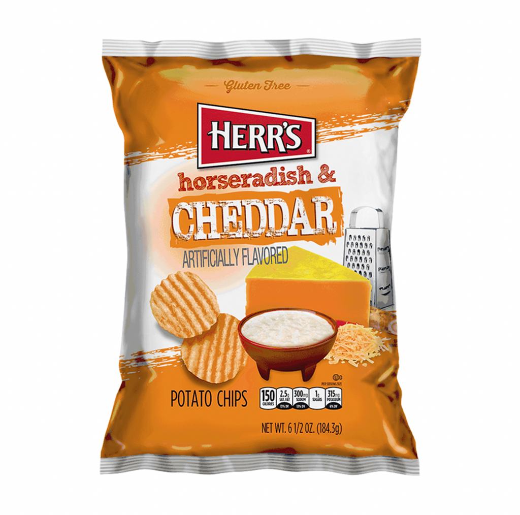 Herr's Horseradish and Cheddar Potato Chips 184g - Sugar Box