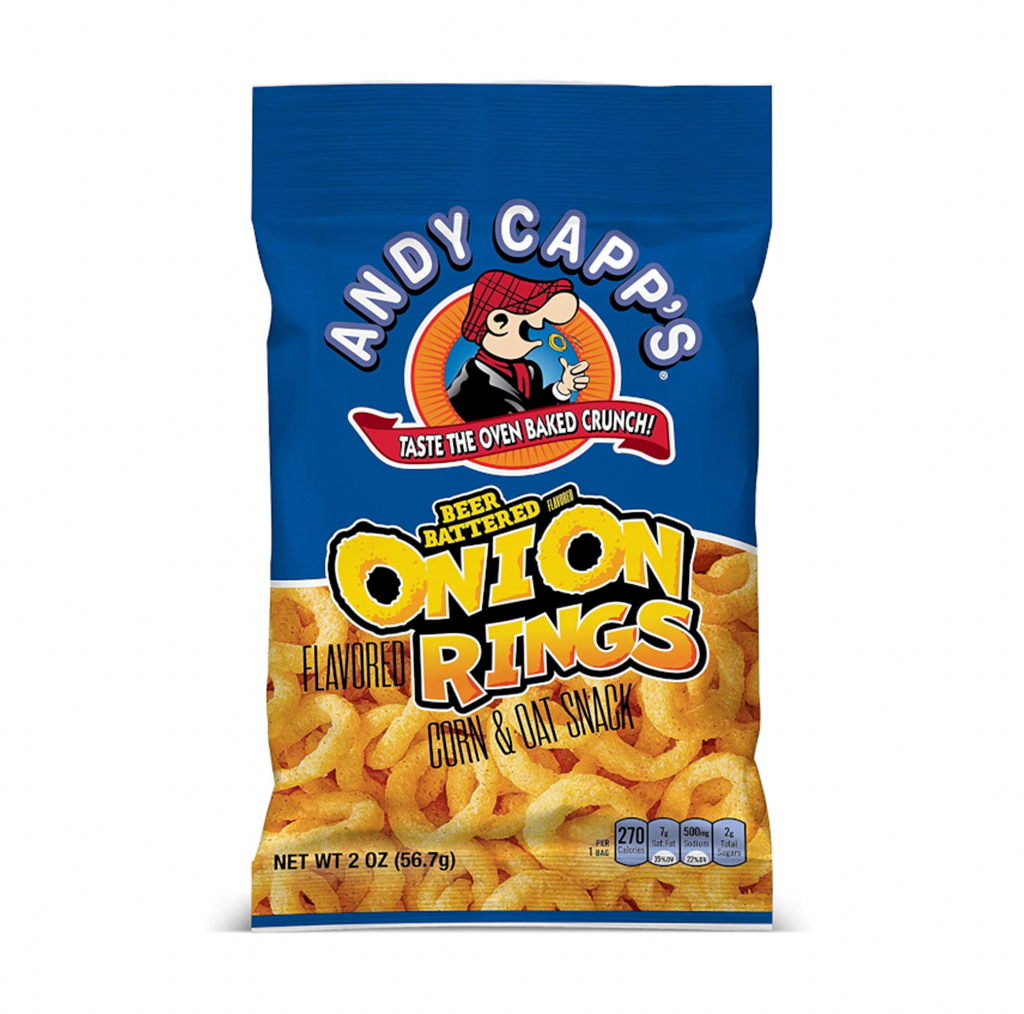Andy Capp Beer Battered Onion Rings 56.7g - BEST BEFORE DATED APRIL 2022 - Sugar Box