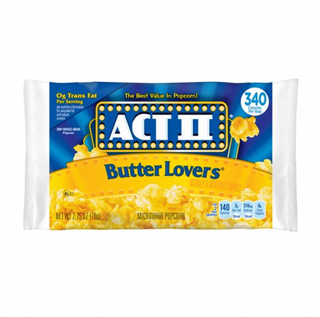 Act II Butter Lovers Microwave Popcorn 73g - Sugar Box