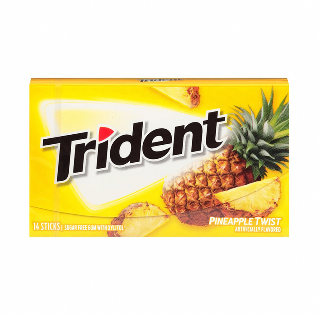 Trident Pineapple Twist Gum - Sugar Box
