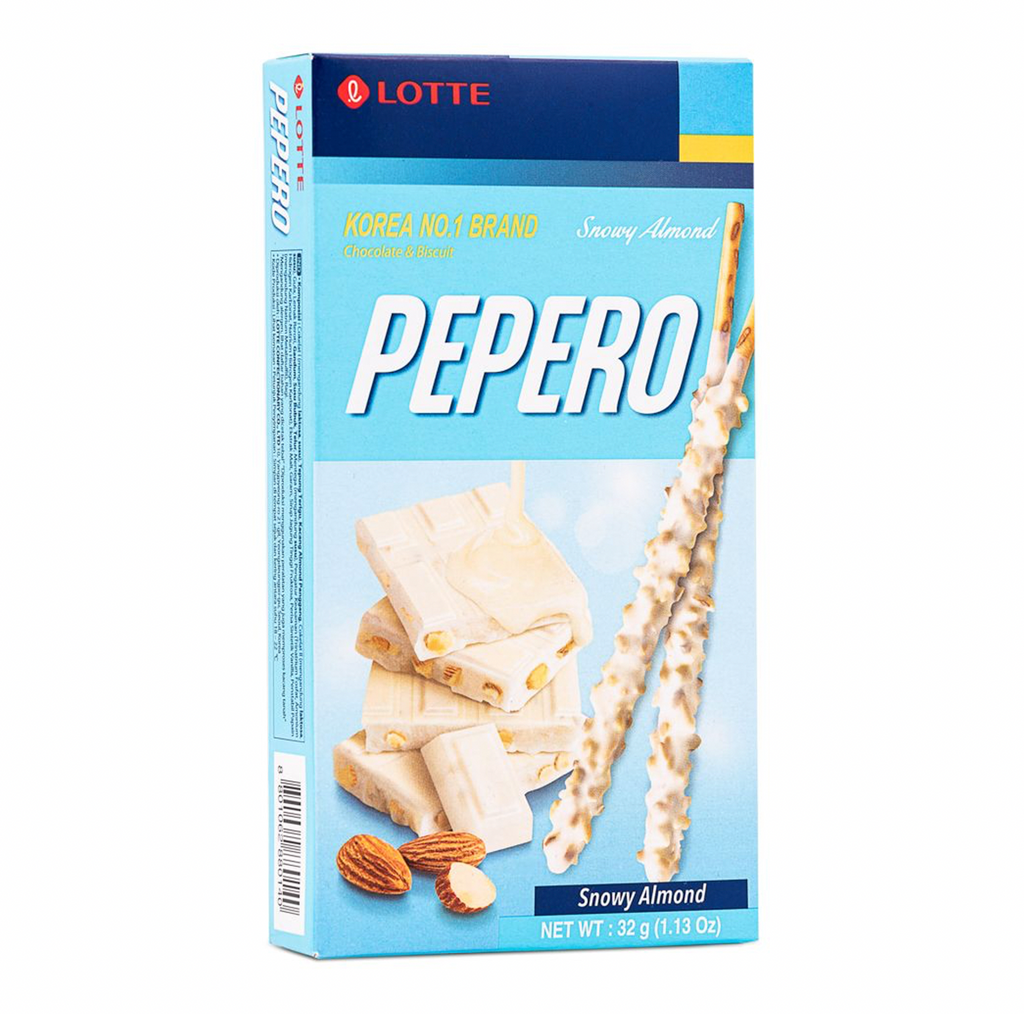 Pepero Snowy Almond 32g - Sugar Box