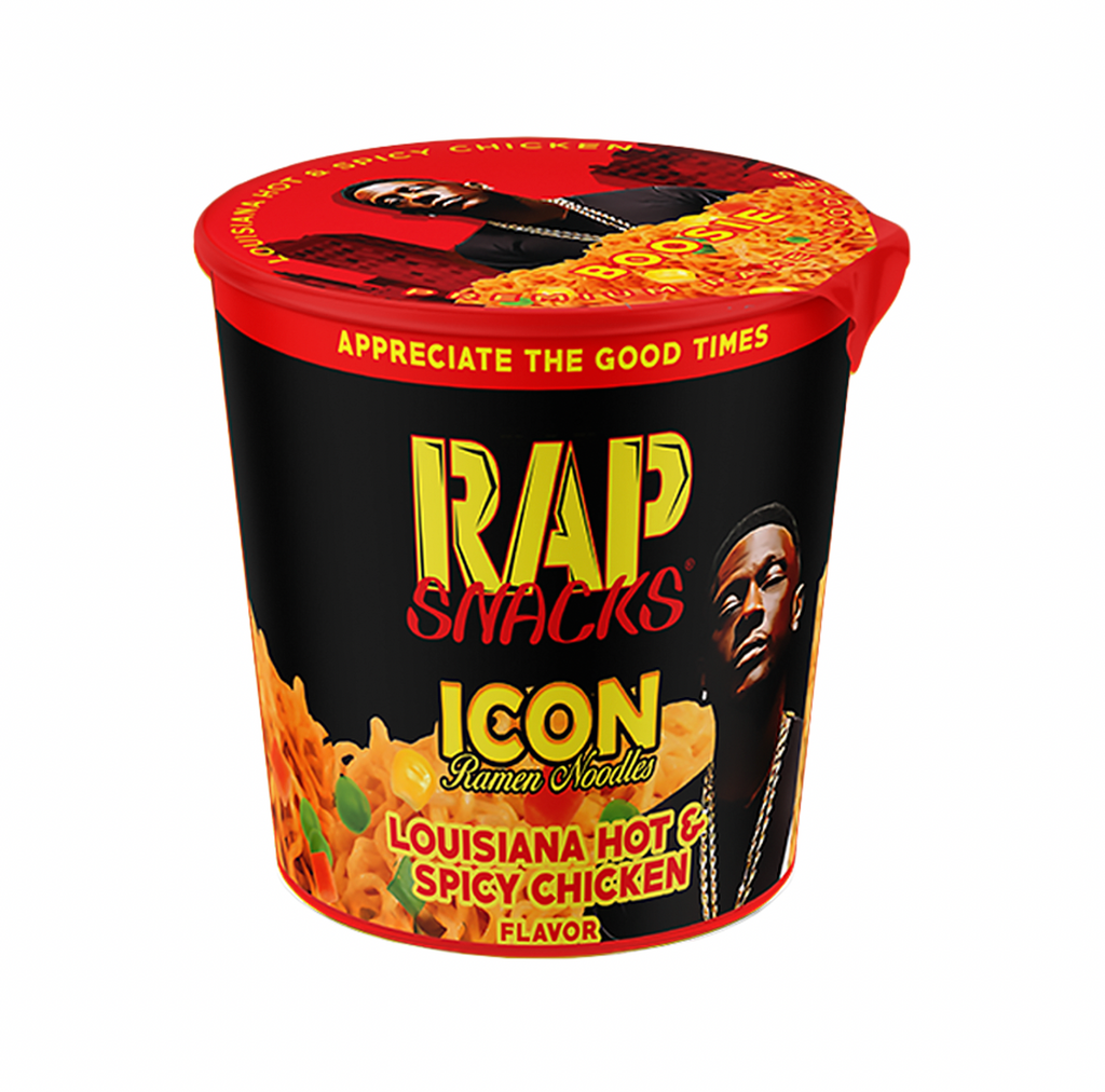 Rap Snacks Icon Ramen Noodles Louisiana Hot and Spicy Boosie 64g - Sugar Box