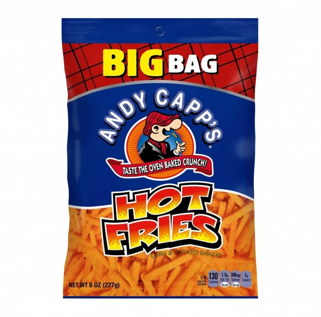 Andy Capp Hot Fries Big Bag 226g - Sugar Box