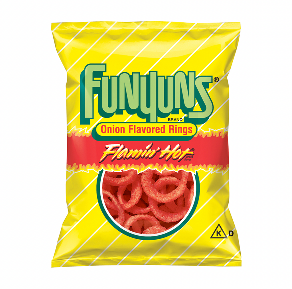 Funyuns Flamin Hot Onion Rings 163g - Sugar Box