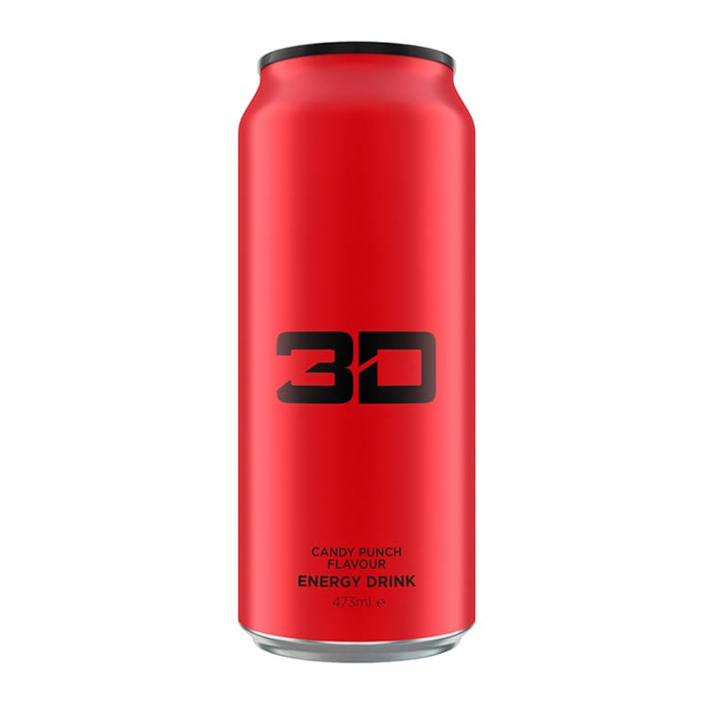 3D Energy Red (Candy Punch) 473ml - Sugar Box