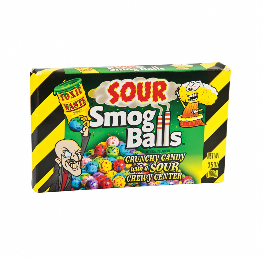 Toxic Waste Sour Smog Balls Theatre Box 99g - Sugar Box