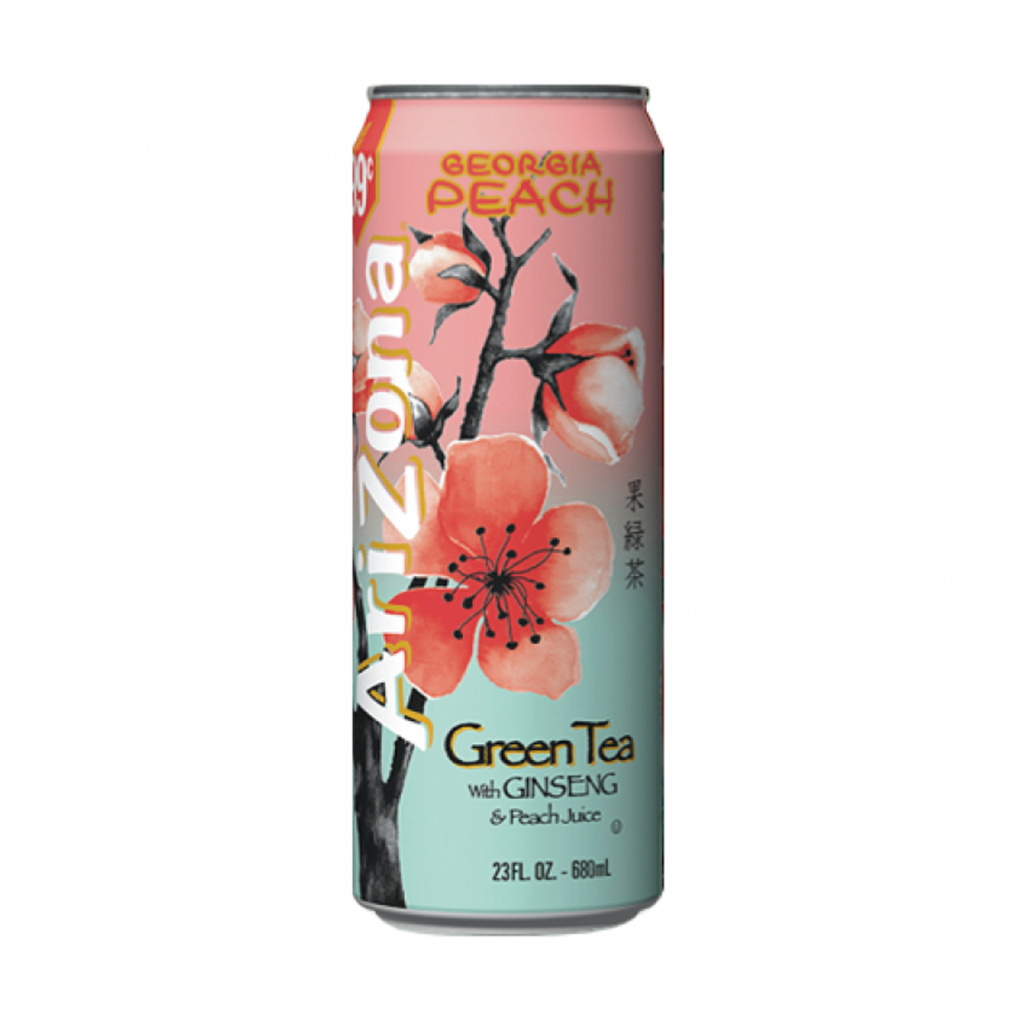 Arizona Georgia Peach Green Tea 680ml - Sugar Box