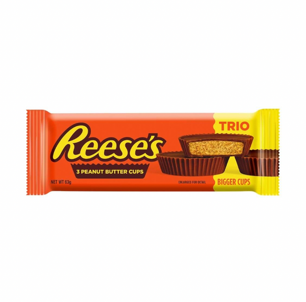 Reese's Peanut Butter 3 Bigger Cups Trio 63g - BEST BEFORE DATED MAY 22 - Sugar Box