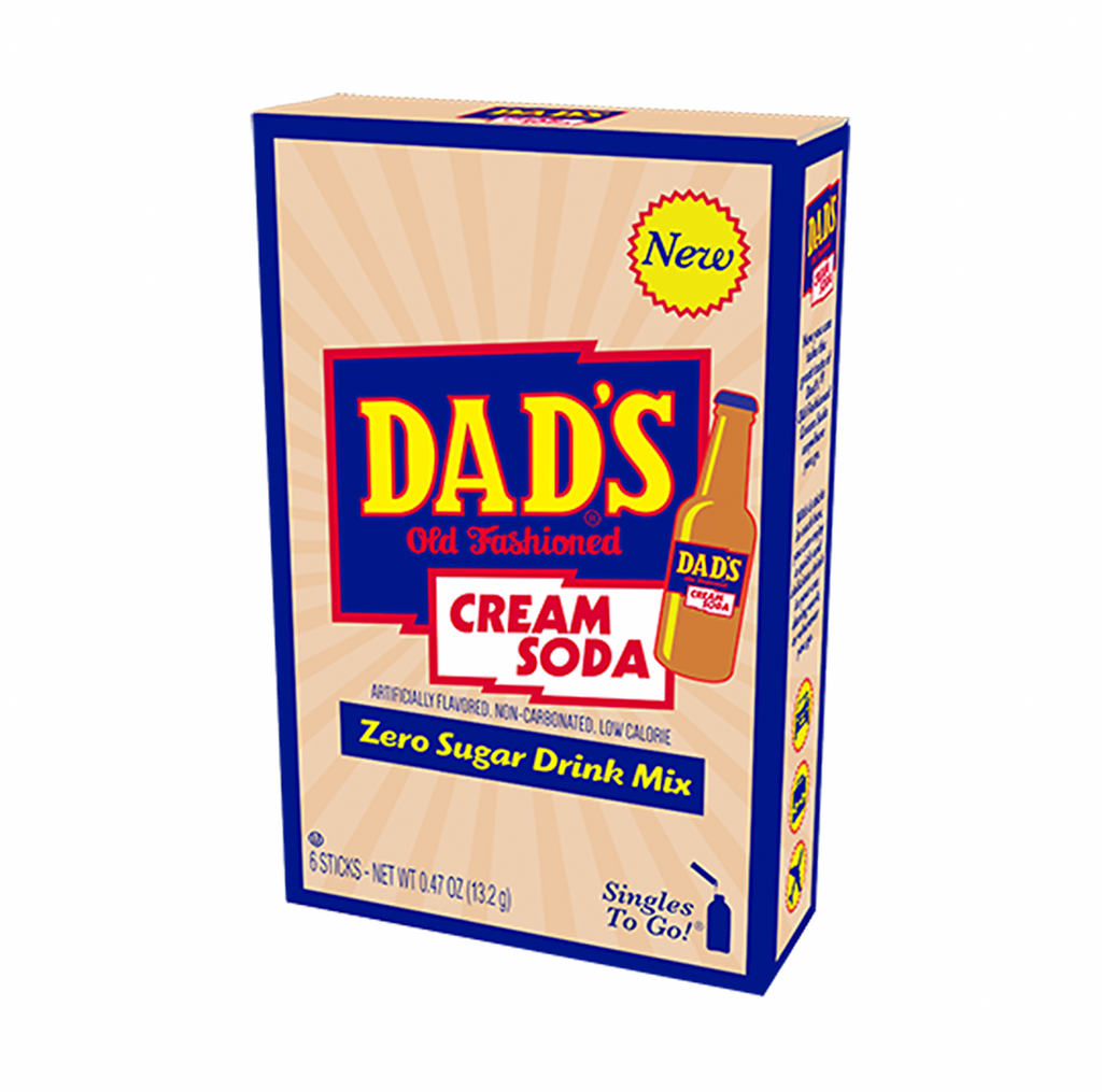 Dad's Cream Soda Zero Sugar Drink Mix Singles To Go 15g - Sugar Box