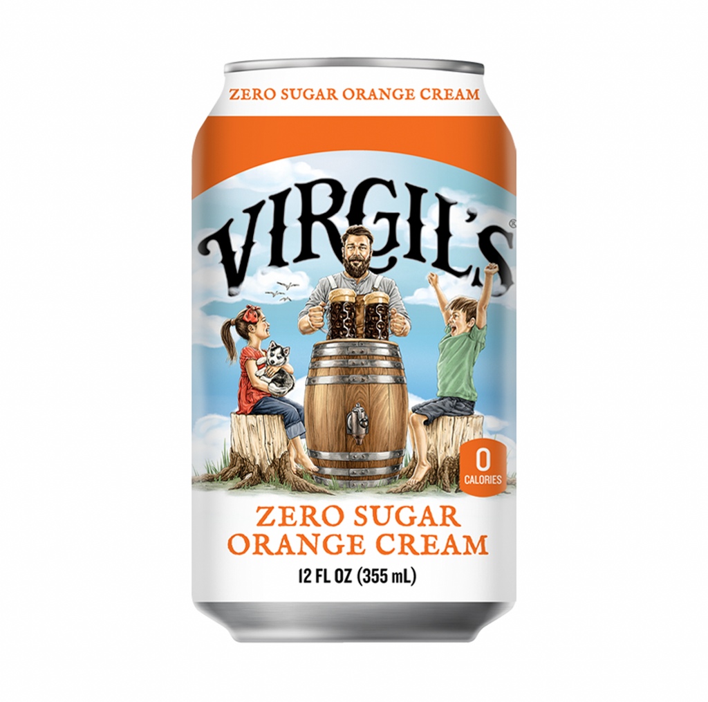Virgil's Zero Sugar Orange Soda 355ml - Sugar Box