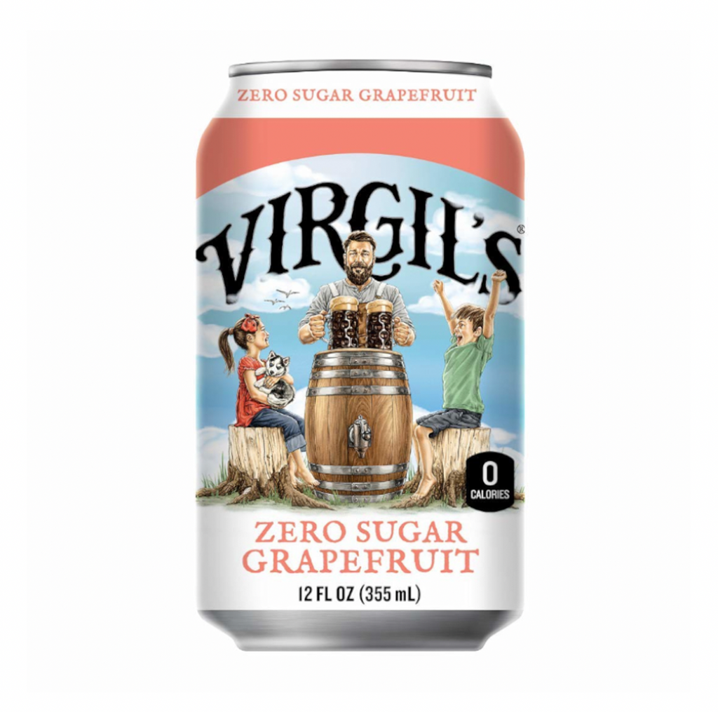 Virgil's Zero Sugar Grapefruit Soda 355ml - Sugar Box