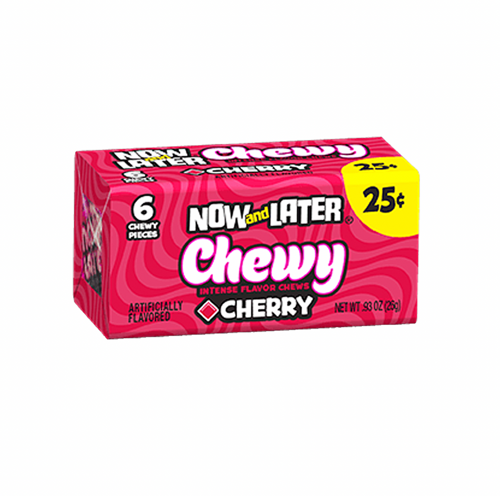 Now and Later Chewy Cherry 6 Piece 26g - Sugar Box