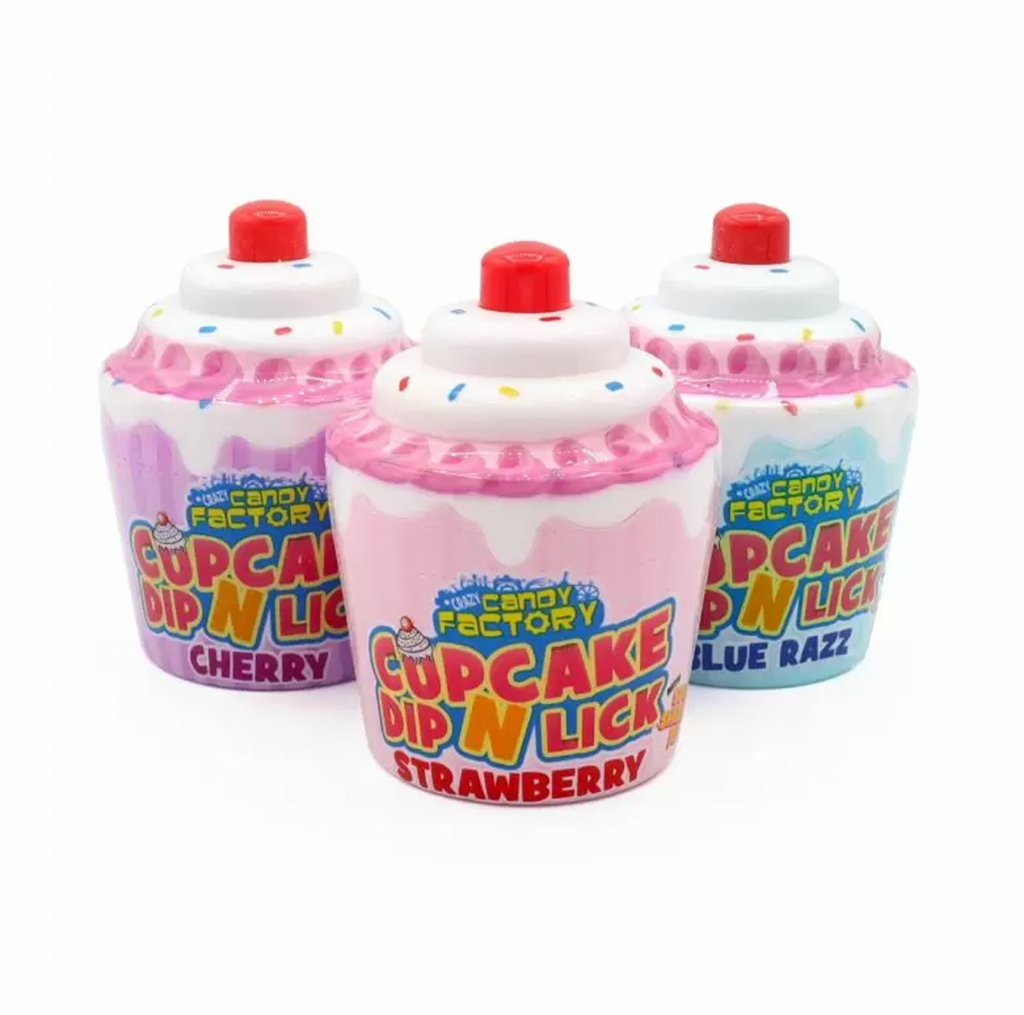 Crazy Candy Factory Cupcake Dip N Lick 40g - Sugar Box