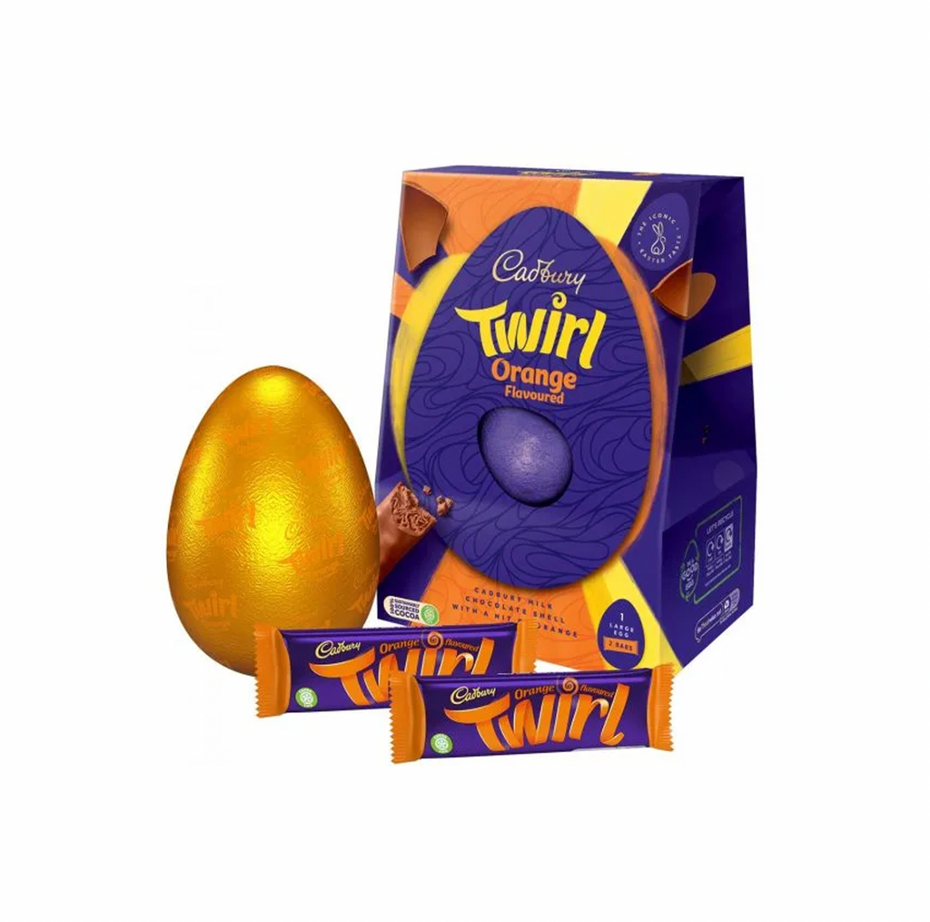Cadbury Twirl Orange Large Easter Egg 241g - Sugar Box