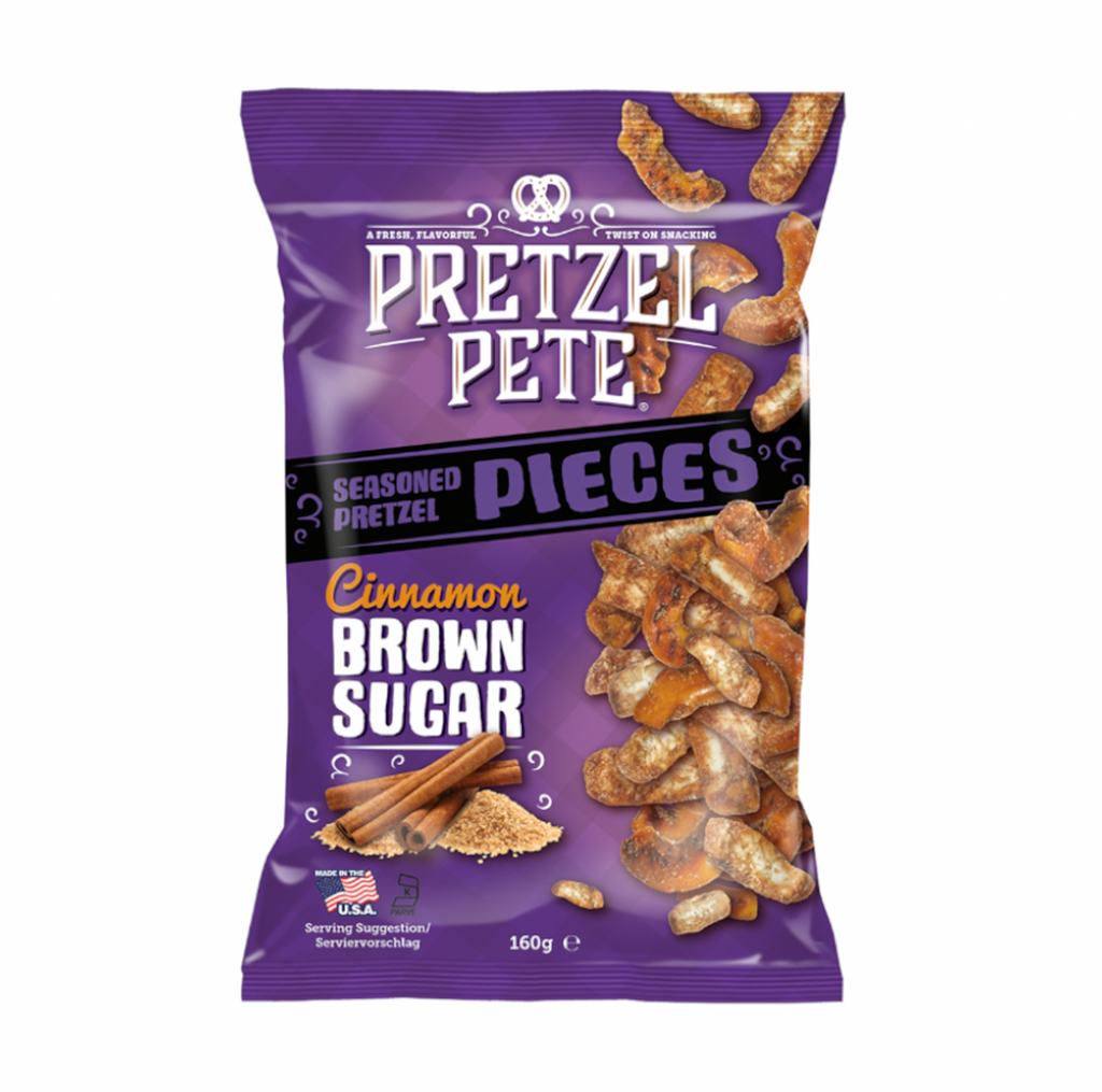Pretzel Pete Pretzel Pieces Cinnamon Brown Sugar 160g - Sugar Box
