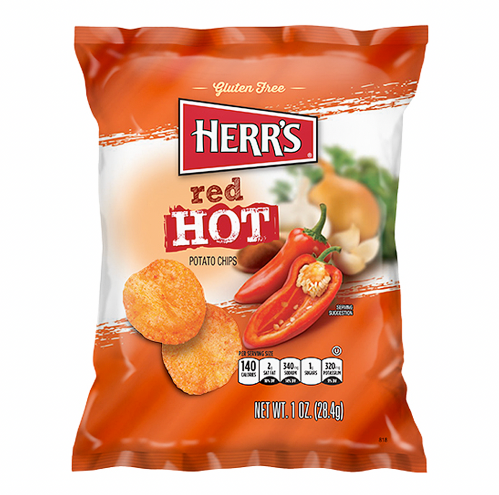 Herr's Hot Potato Chips 99g - Sugar Box