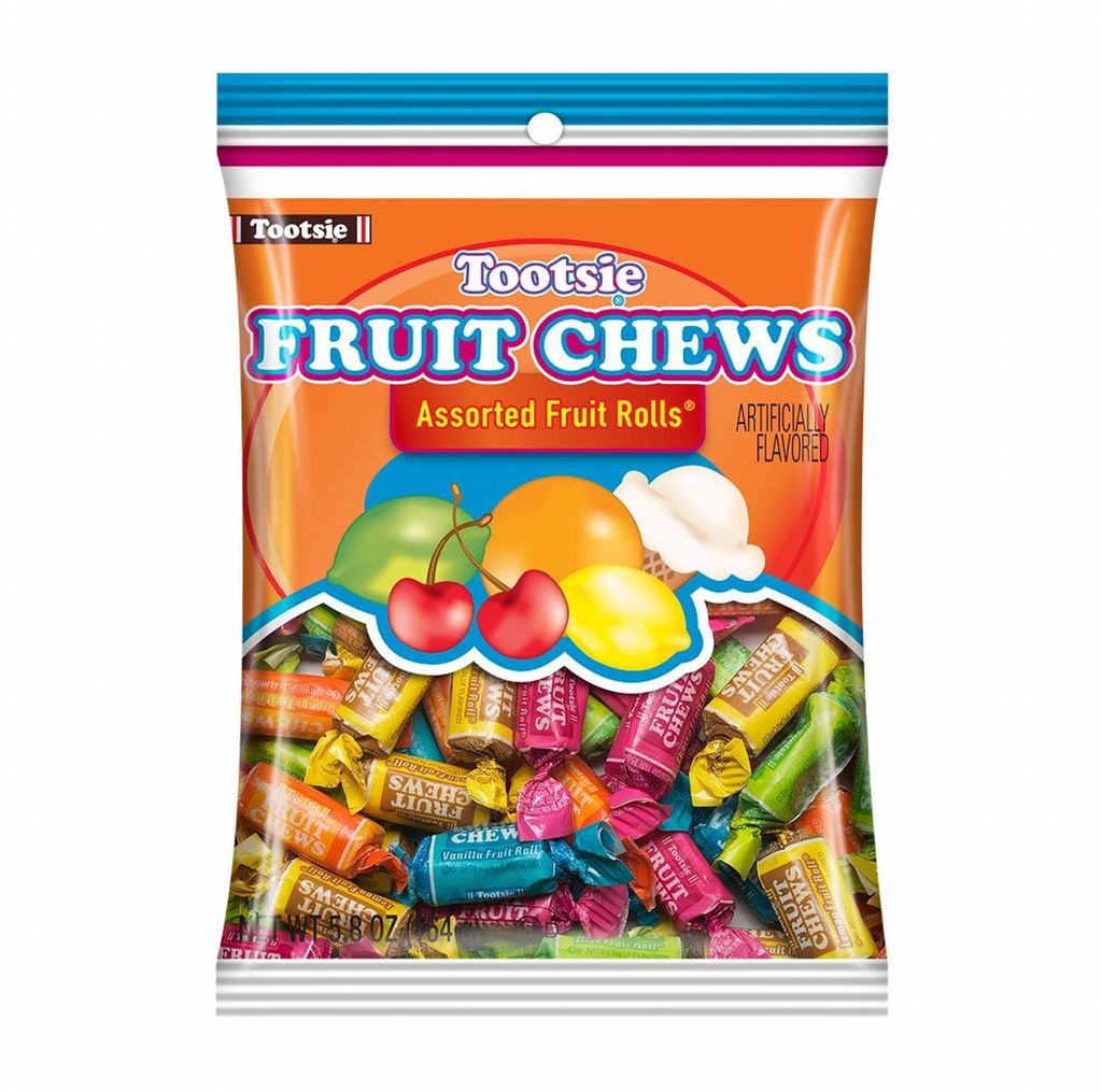 Tootsie Fruit Chews Assorted Fruit Rolls 164g - Sugar Box