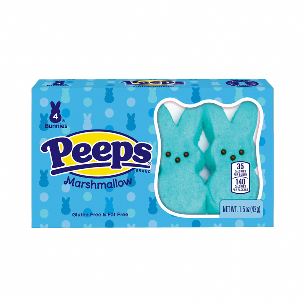 Peeps Blue Marshmallow Bunnies 4 Pack 42g - Sugar Box