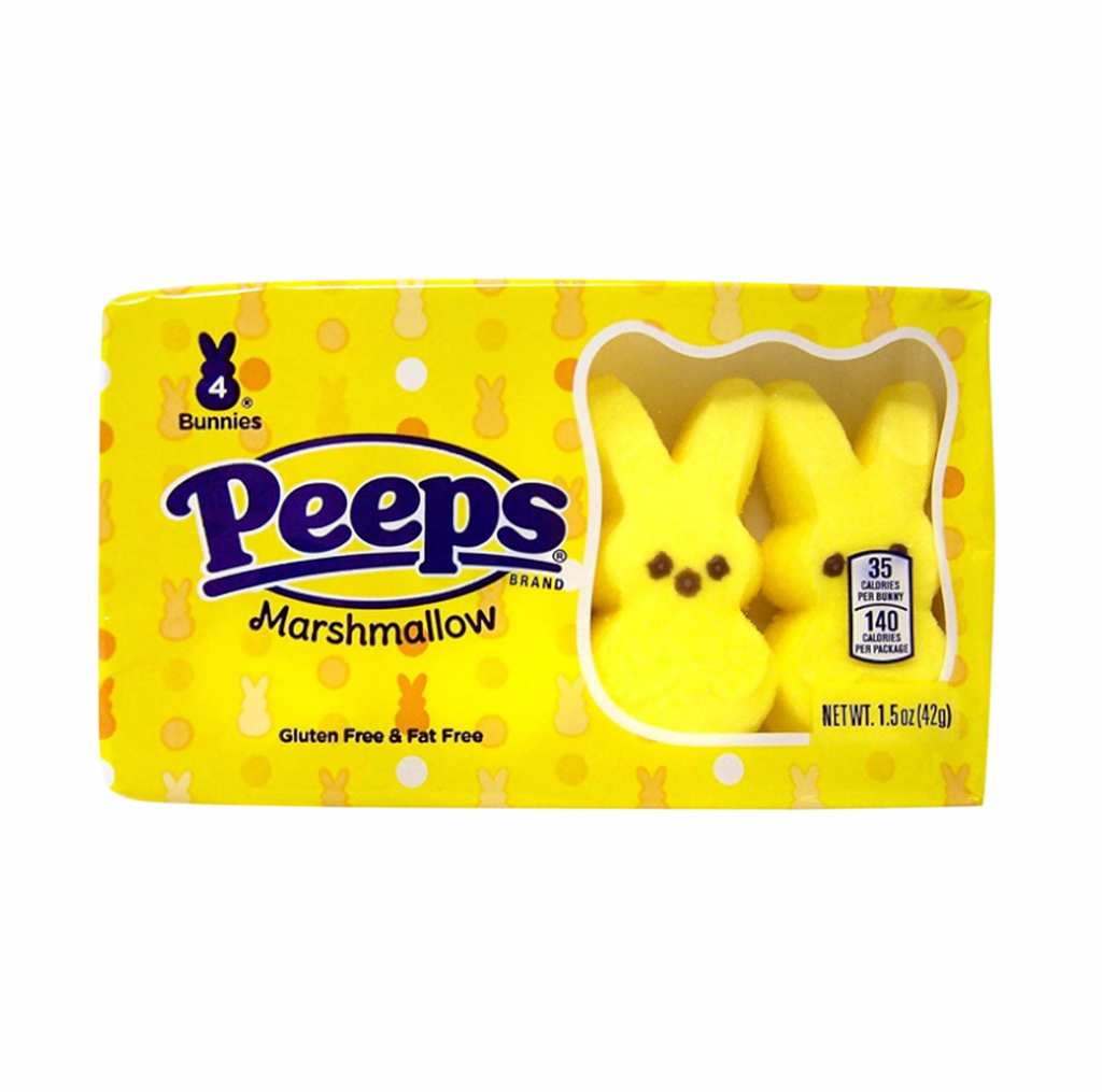 Peeps Yellow Marshmallow Bunnies 4 Pack 42g - Sugar Box