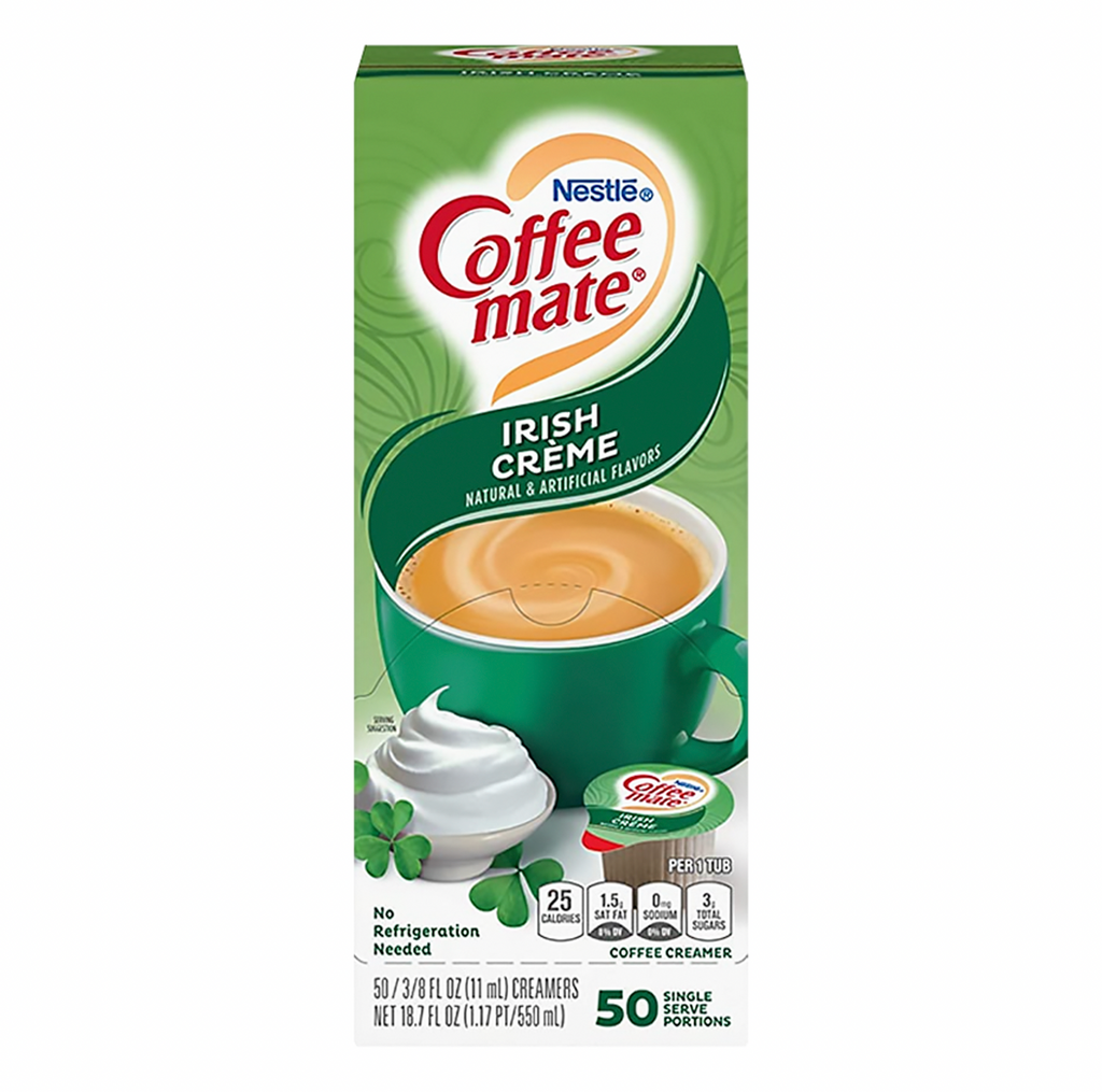 Coffee-Mate Irish Cream Liquid Creamer 50 Pack - Sugar Box