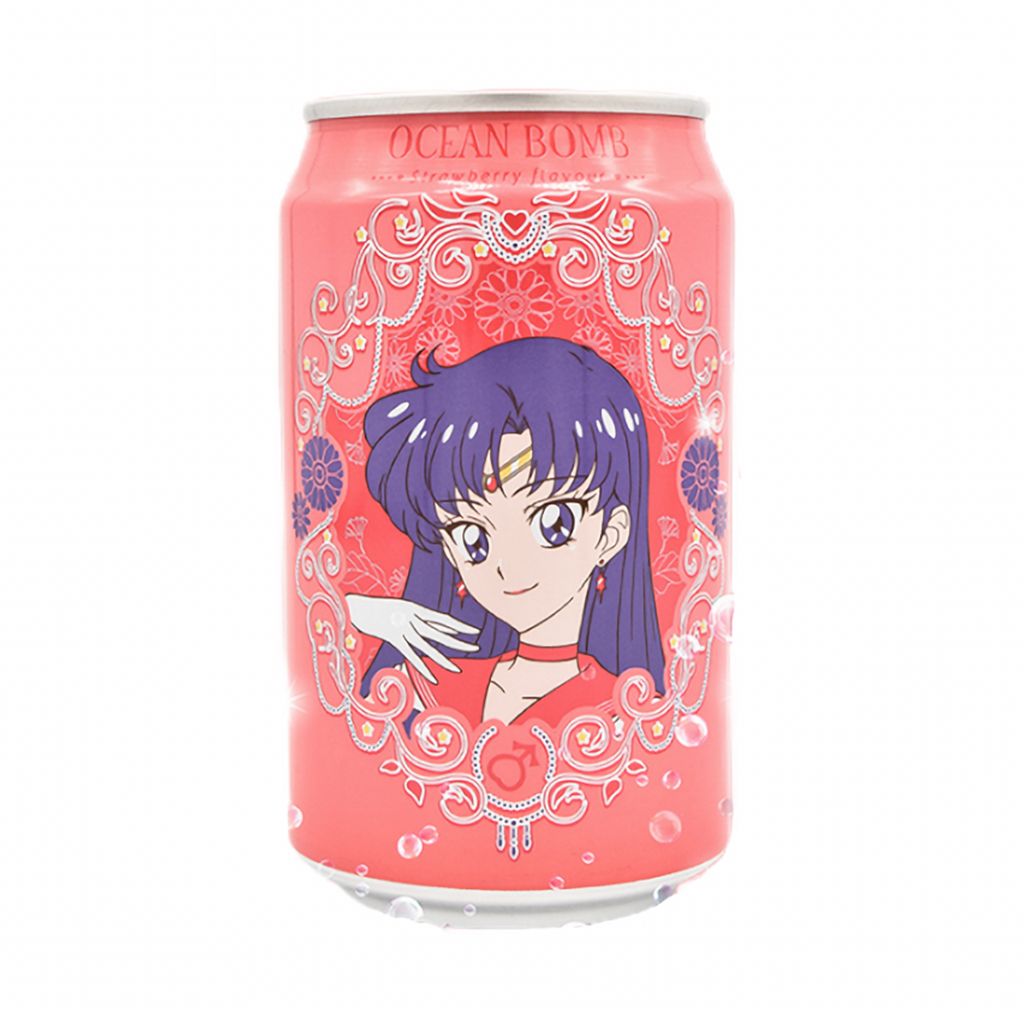 Ocean Bomb Sailor Moon Strawberry Sparkling Water 330ml - Sugar Box
