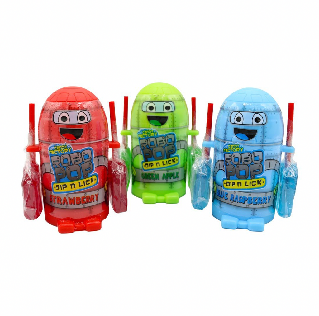 Crazy Candy Factory Robo Pop Dip N Lick 40g - Sugar Box