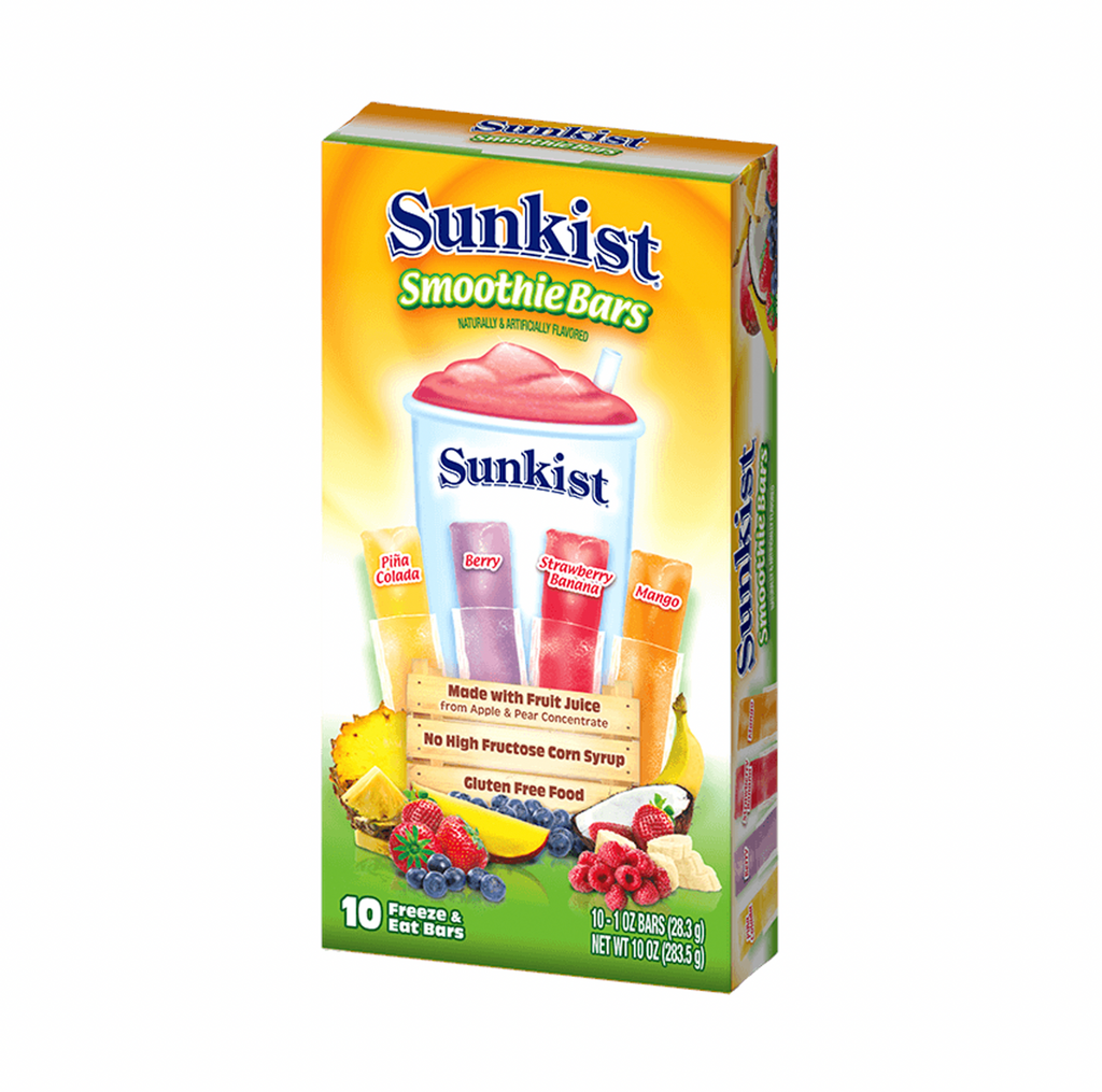 Sunkist Smoothie Freezer Bars 10 Pack 280g - Sugar Box