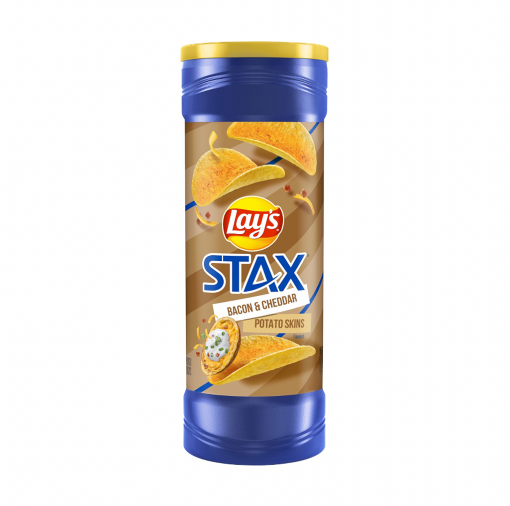 Frito Lays Stax Bacon & Cheddar Potato Skins 155g - Sugar Box
