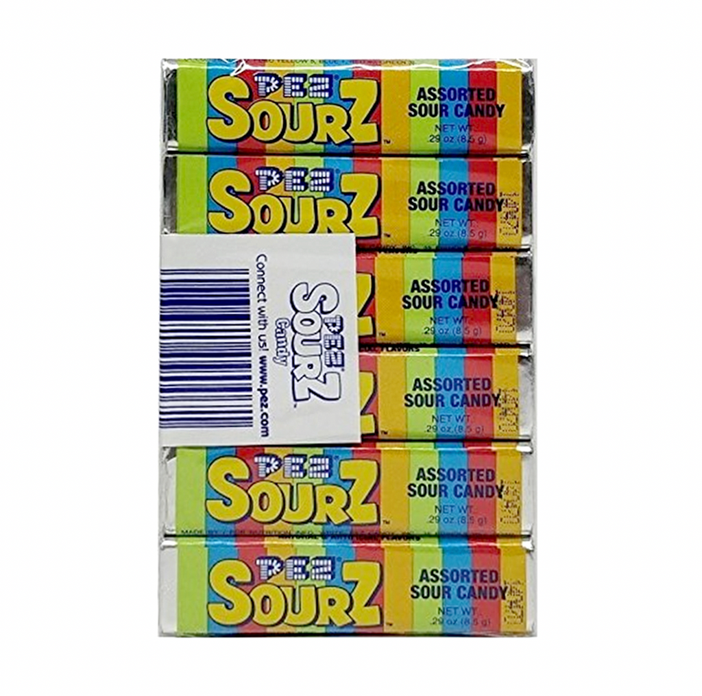 Pez Candy Roll Sourz 6 Pack 50g - Sugar Box