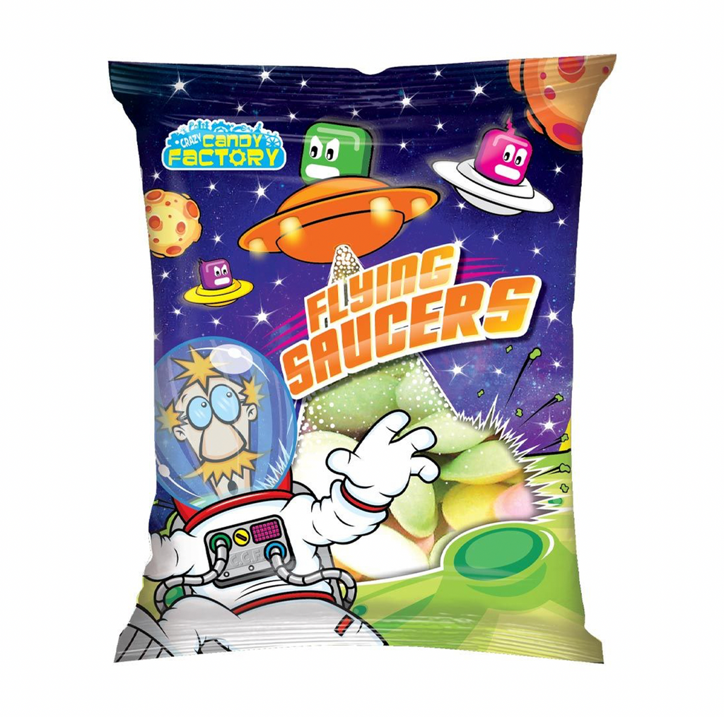 Crazy Candy Factory Flying Saucers Bag 44g - Sugar Box