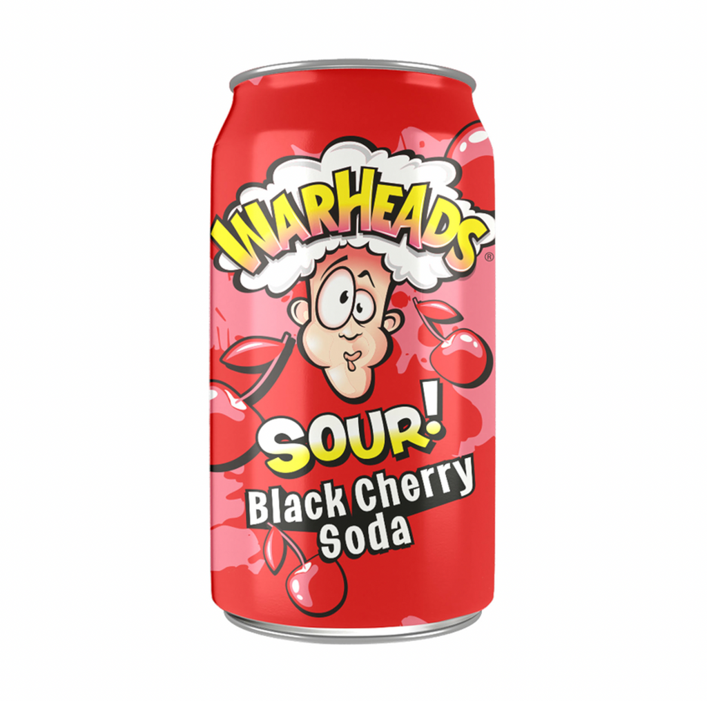 Warheads Sour! Soda Black Cherry 355ml - Sugar Box