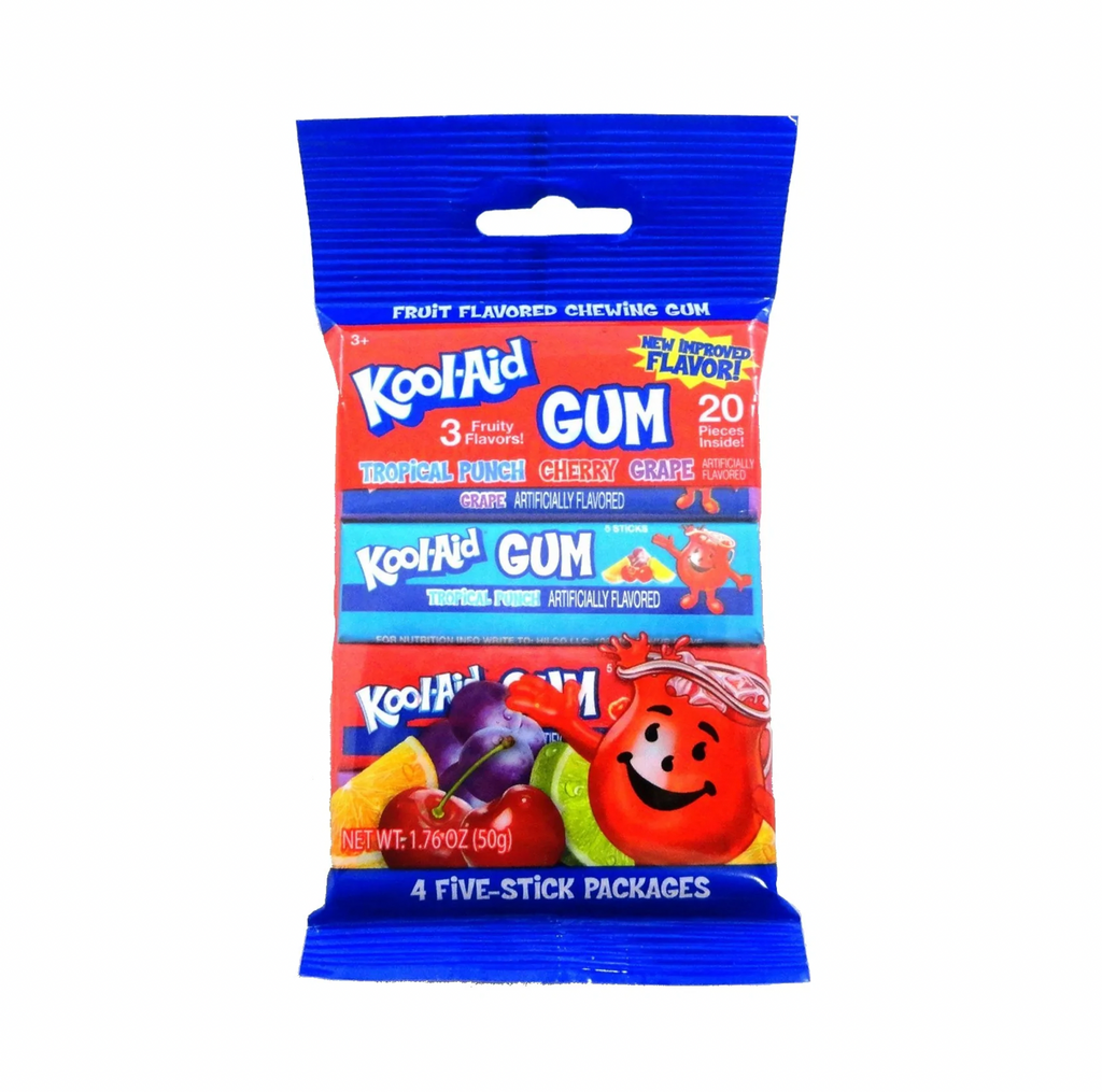 Kool Aid Gum 4 Pack Peg Bag 50g - Sugar Box