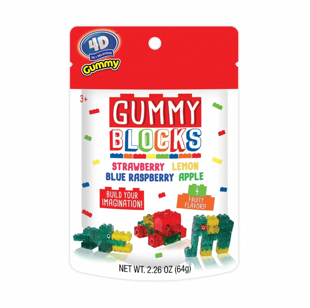 4-D Gummy Blocks Peg Bag 64g - Sugar Box