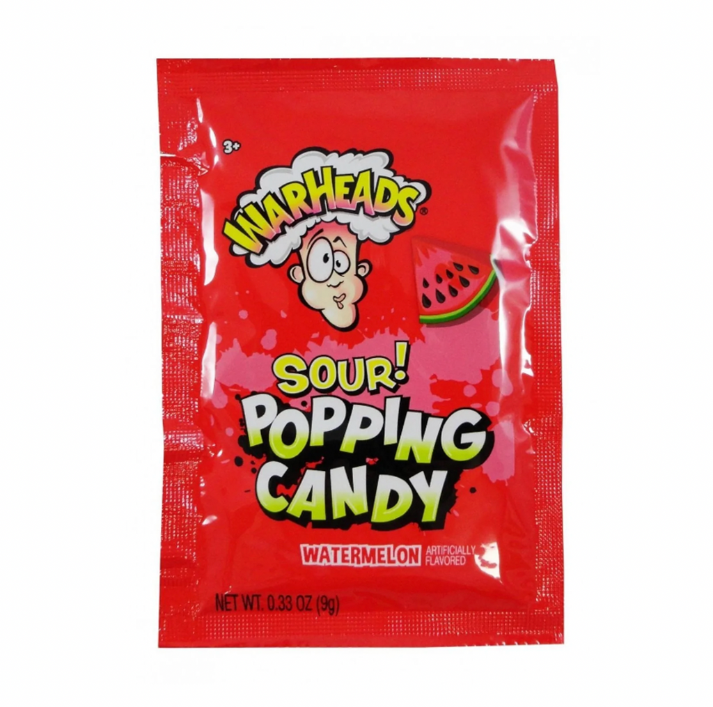 Warheads Sour Popping Candy Watermelon 9g - Sugar Box