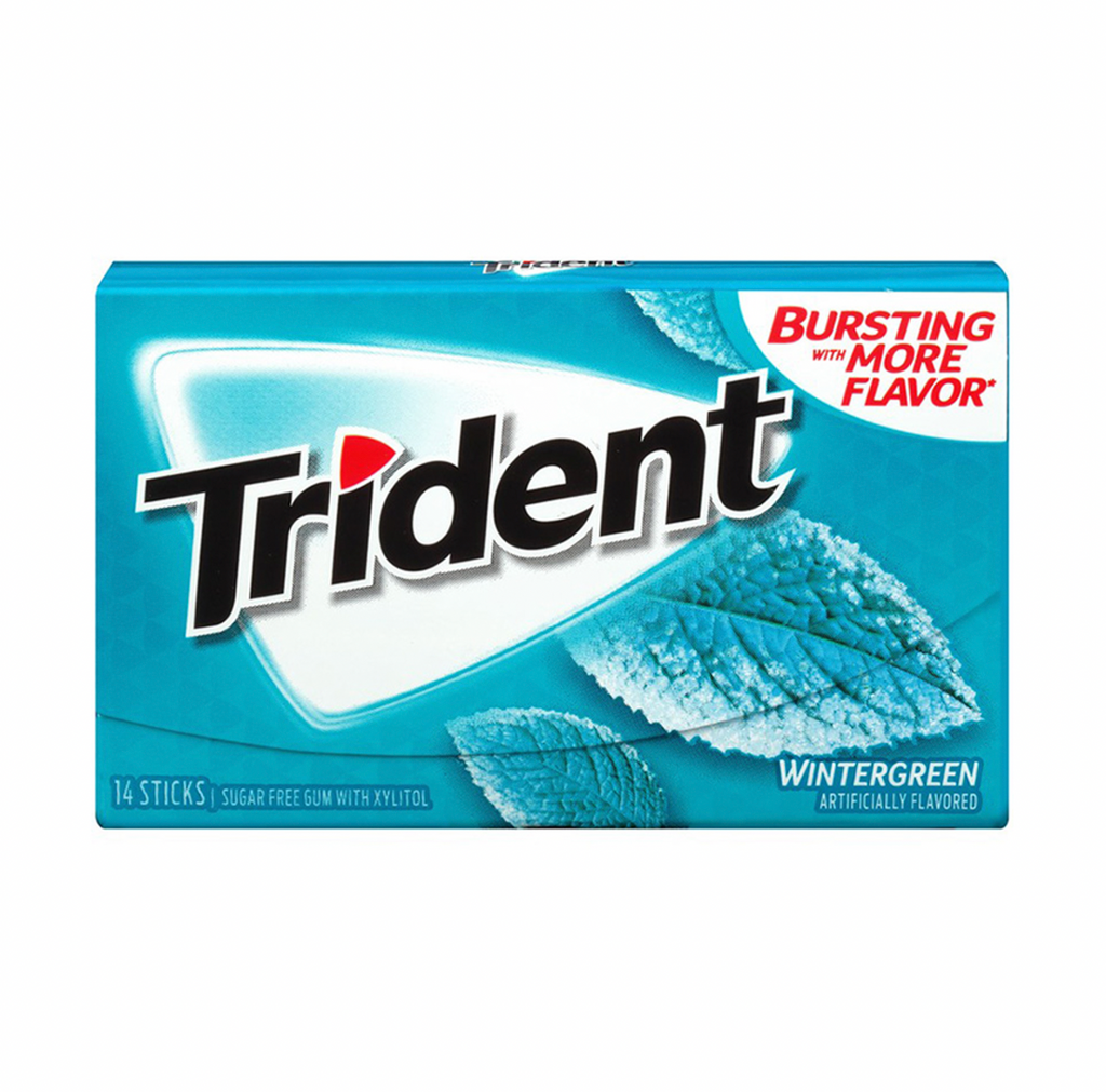 Trident Wintergreen Gum - Sugar Box