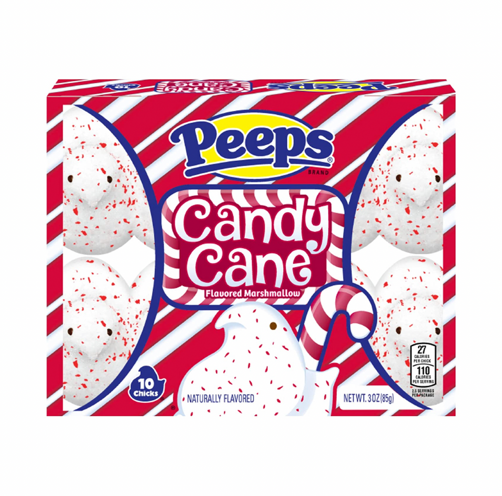 Peeps Candy Cane Chicks 10 Pack 85g - Sugar Box