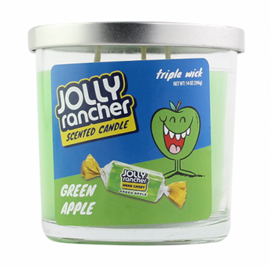 Jolly Rancher Green Apple Scented Triple Wick Candle 396g - Sugar Box