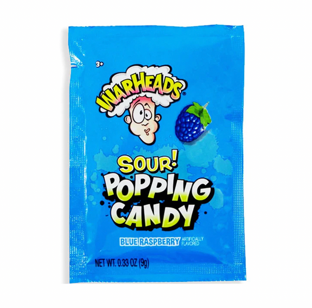 Warheads Sour Popping Candy Blue Raspberry 9g - Sugar Box